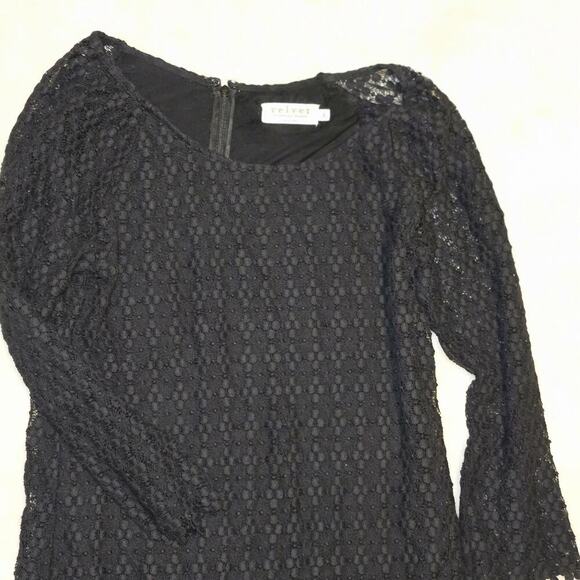Velvet by Graham & Spencer Black Lace Sheath Dress Women’s Size S 3/4 Sleeve - Picture 3 of 8